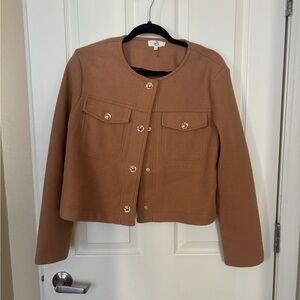 Entro Tan Blazer with Gold Buttons
